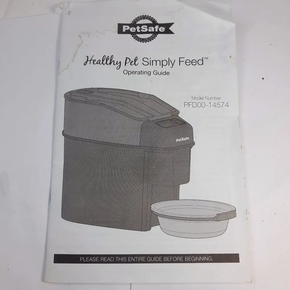 Petsafe Healthy Pet Simply Feed‎ PFD00-14574 manual operating guide instructions